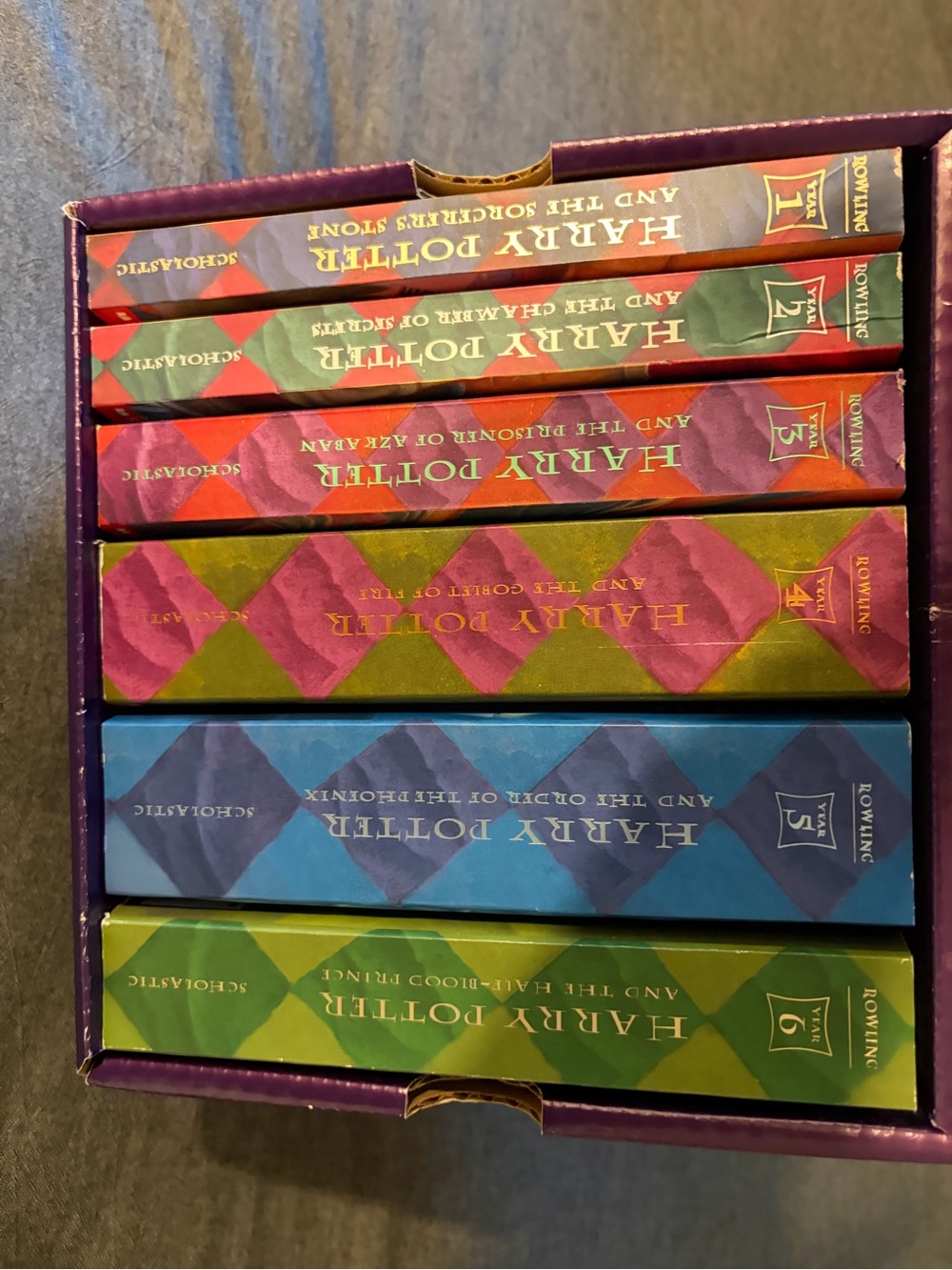 Harry Potter The Complete Series Boxed Set Paperback Books 1-7 JK Rowling Box